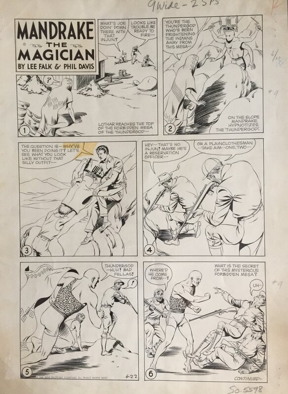 Mandrake par Phil Davis, Lee Falk - Planche originale