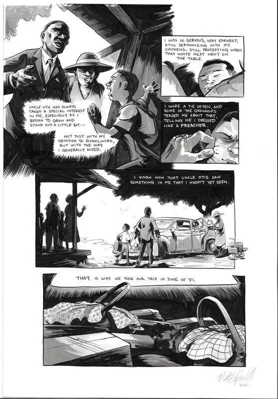 Nate Powell, John Lewis, Andrew Aydin, March: BOOK ONE p. 37 - Planche originale