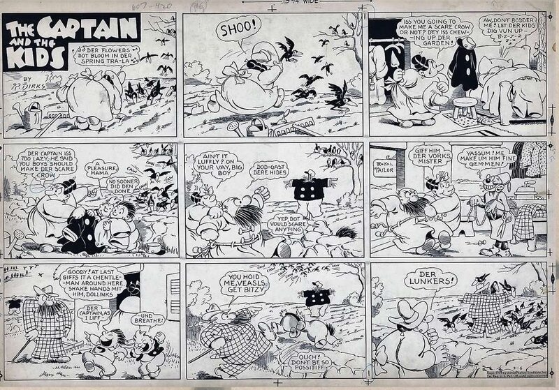 Rudolph Dirks, The Captain and the Kid (Sunday page 9 mars 1949) - Planche originale