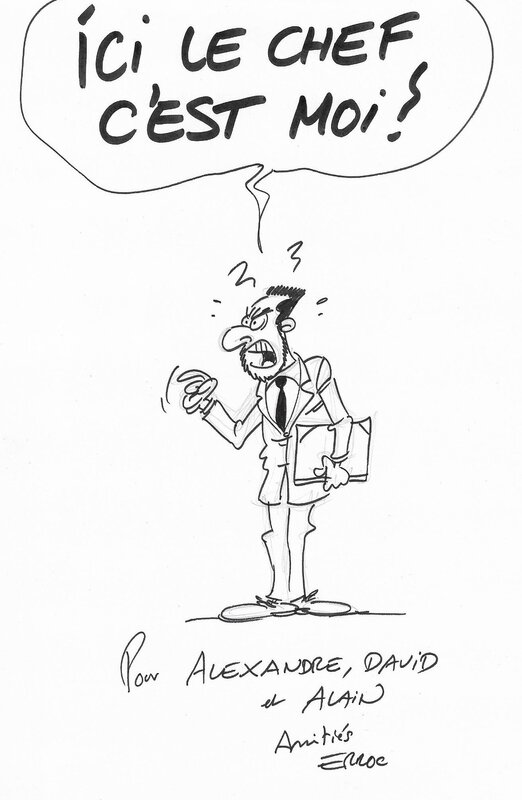 Erroc, Le proviseur - dédicace sur le tome 11 des Profs - Sketch