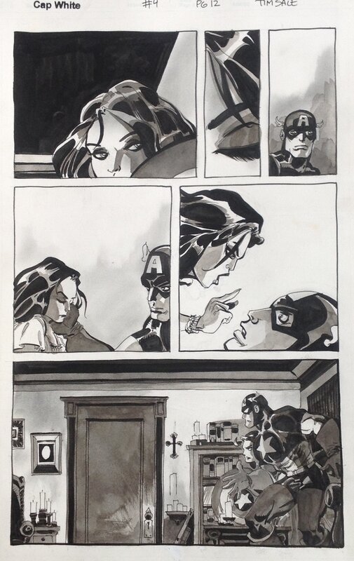 Tim Sale, Jeph Loeb, Captain America : White #4 p12 - Original art