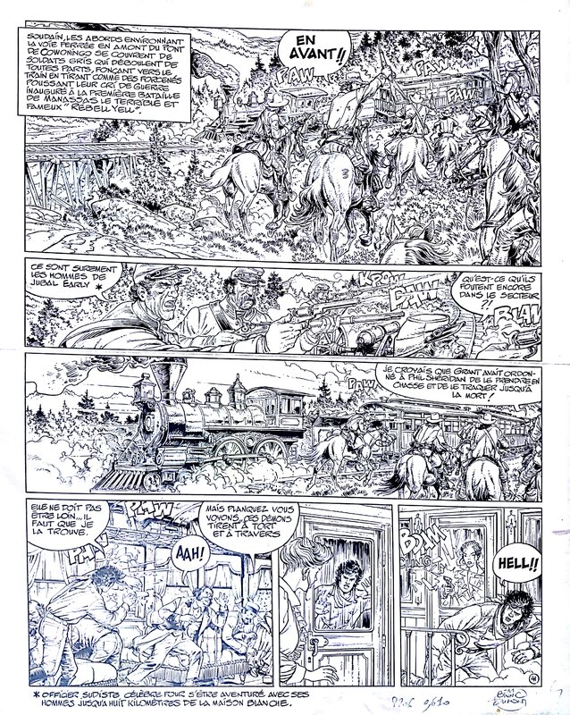 Michel Blanc-Dumont, François Corteggiani, La Jeunesse de Blueberry 12 (9), Dernier train à Washington, page 41 - Planche originale