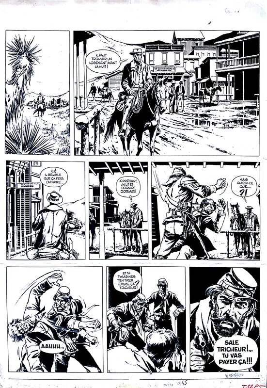 William Vance, Ringo Piste pour Santa Fé page - Planche originale