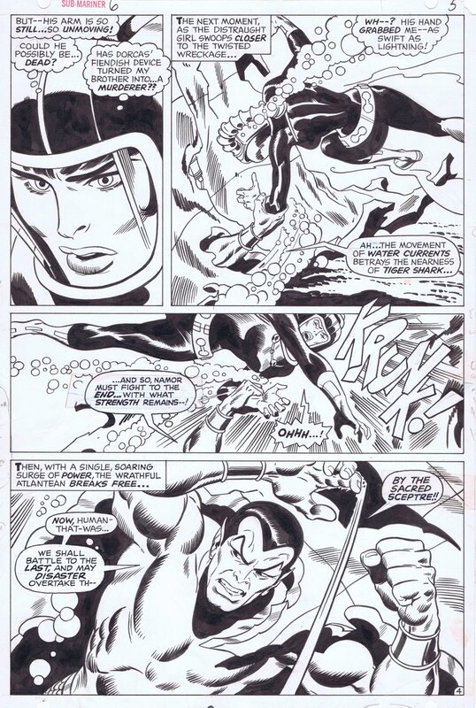 John Buscema, Dan Adkins, 1968-10 Buscema/Adkins: Sub-Mariner #6 p05 - Comic Strip