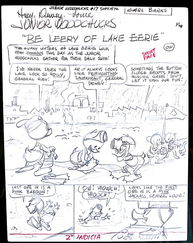 Carl Barks, Junior Woodchucks 17 page 1 - Planche originale