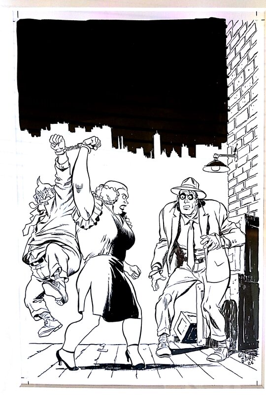 Will Eisner, The Spirit cover for Kitchen Sink comic book No. 20 - Original Cover