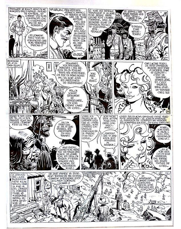 Jean Giraud, Jean-Michel Charlier, Blueberry album L´ homme qui valait 500 000$, page 13 - Planche originale