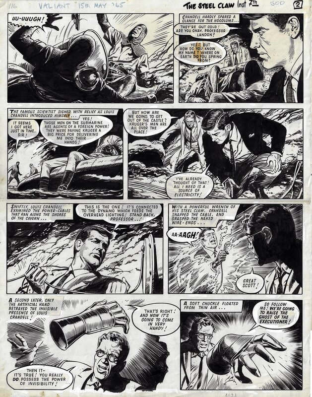 Jesús Blasco, The Steel Claw - episode 7 page 2 - Comic Strip