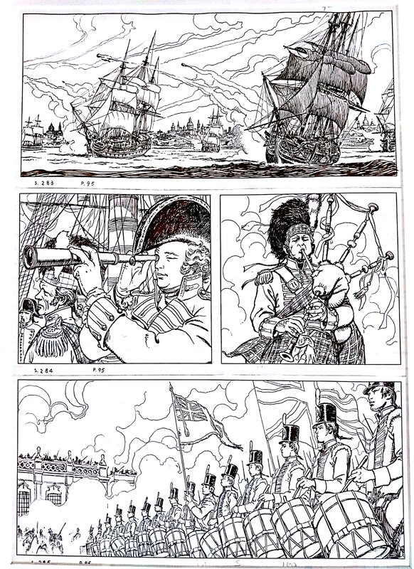 Milo Manara, Hugo Pratt, El Gaucho album page 95 - Planche originale