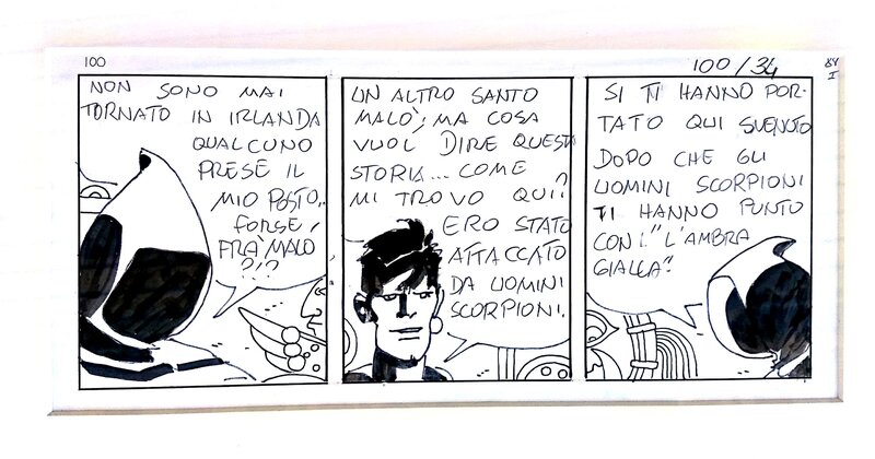 Hugo Pratt, Corto Maltese, Mu strip - Planche originale