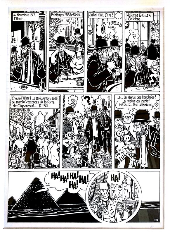 Jacques Tardi, Adele Blanc-Sec page - Planche originale