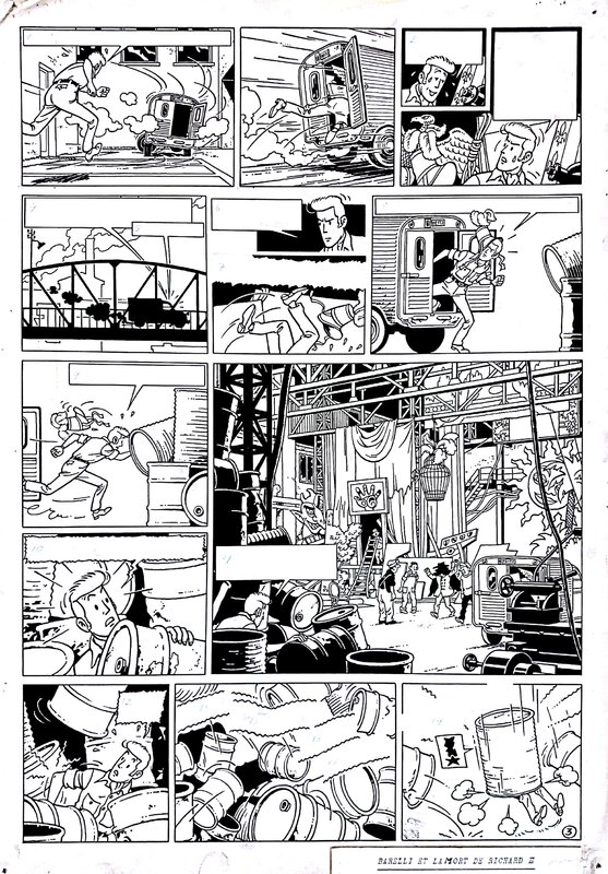 Bob De Moor, Barelli, La Mort de Richard II story, page 3 - Planche originale