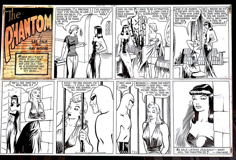 Ray Moore, The Phantom Sunday page 27.07.1941 - Planche originale