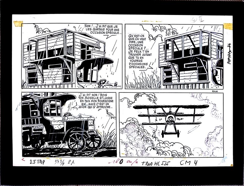 Hugo Pratt, Corto Maltese, Côtes de nuit et roses de Picardie half-page - Comic Strip