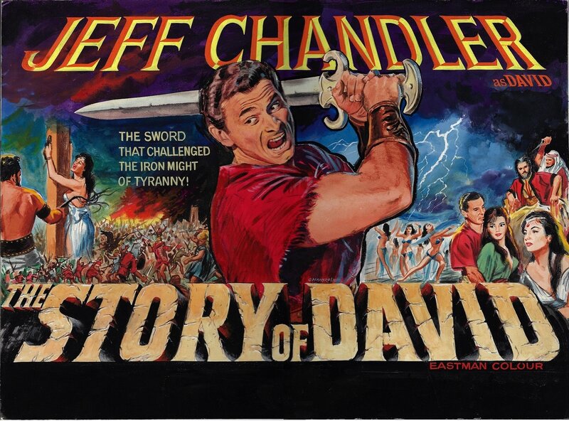 Tom Chantrell, The Story of David (1961) - movie poster painting (prototype) - Illustration originale