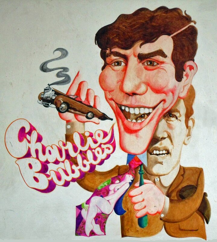 Vic Fair, Charlie Bubbles (1967) - movie poster painting (prototype) - Illustration originale