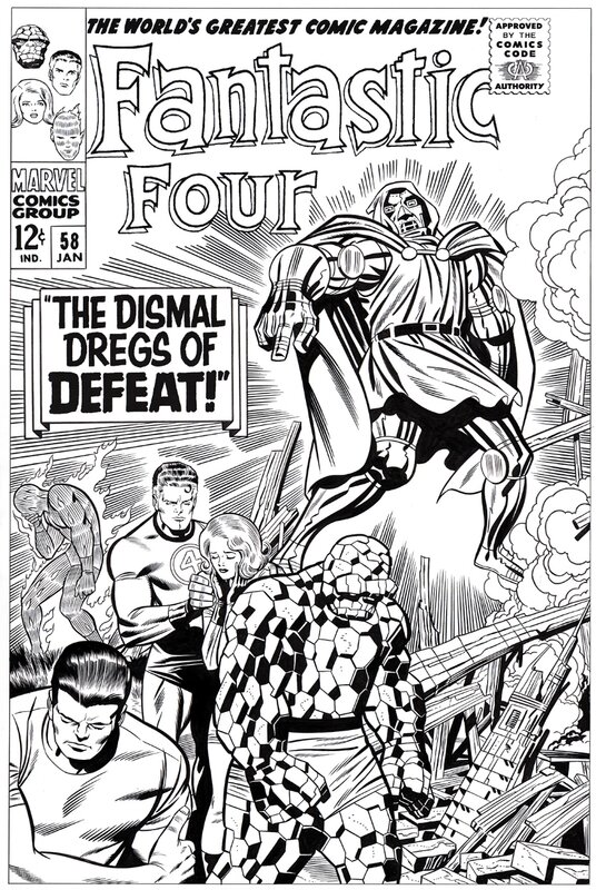 Bruce McCorkindale, Fantastic Four # 58 cover - Couverture originale