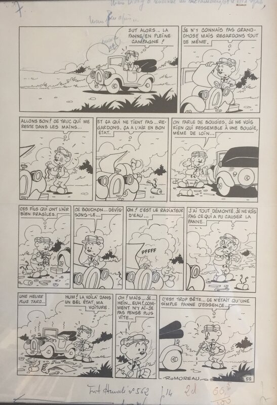 Robert Moreau, Dicky le fantastique - Planche originale