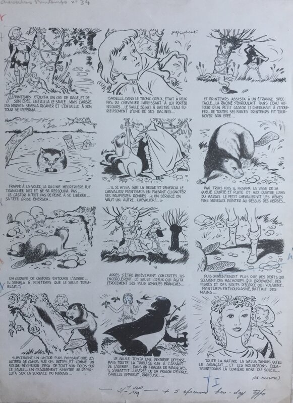 Jean Trubert, Le Chevalier Printemps - Comic Strip
