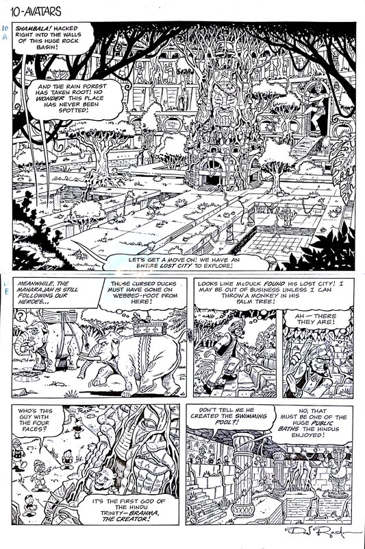 Don Rosa, Uncle Scrooge The Treasure of the Ten Avatars page 10 - Planche originale