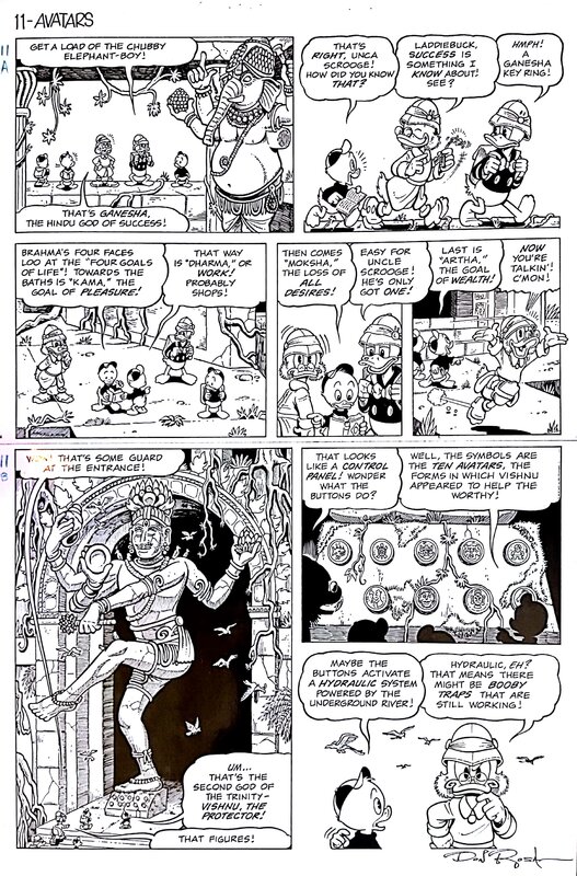 Don Rosa, Uncle Scrooge The Treasure of the Ten Avatars page 11 - Planche originale