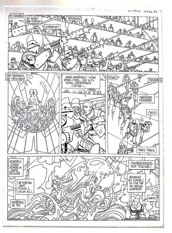 Moebius, Alejandro Jodorowsky, L´  incal album 3 Ce qui en bas, page 33 - Planche originale