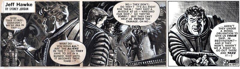Jeff Hawke - H1952 by Sydney Jordan - Comic Strip