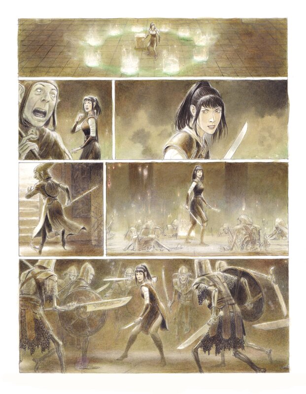 Andréi Arinouchkine, ILLEIN : DE L'AUTE CÔTE DU MIROIR  couleur directe - Planche originale