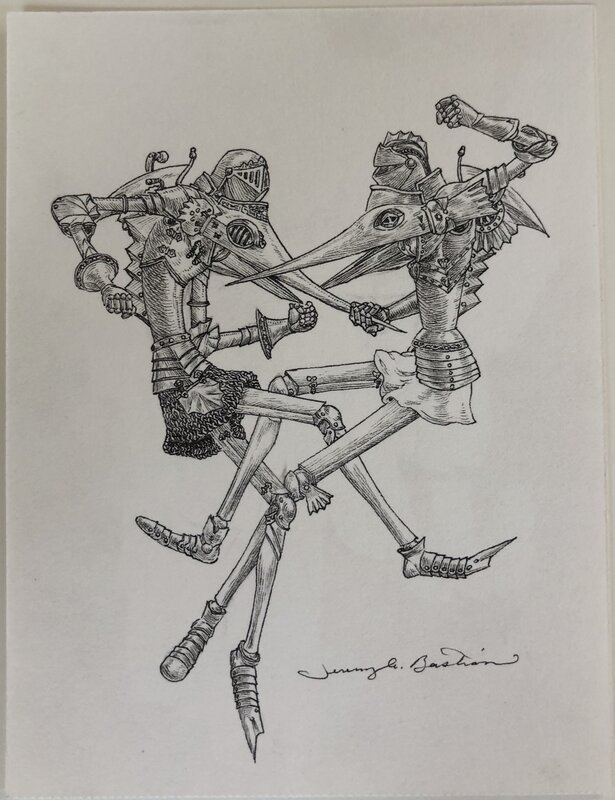 Jeremy Bastian - Sir Haftu and Sir Halek - Original Illustration