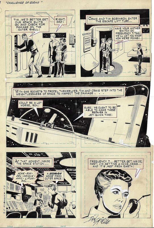 Dan Spiegle, Space Family Robinson # 1, page 3 - Planche originale