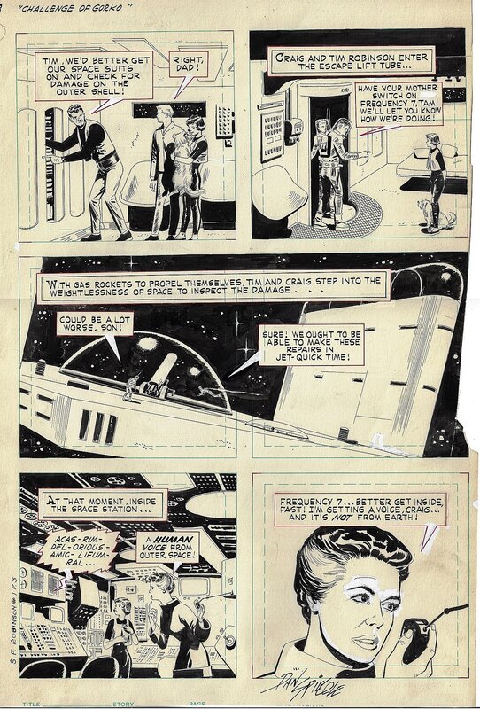Dan Spiegle, Space Family Robinson # 1, page 3 - Planche originale