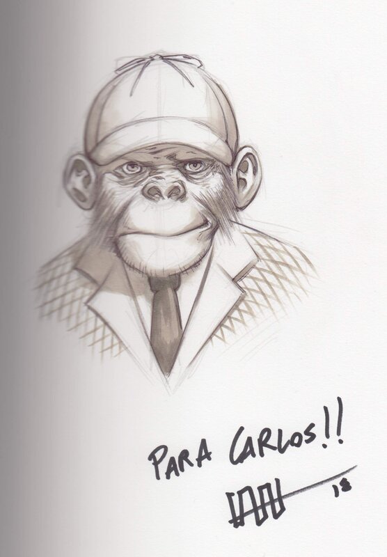 The Chimp Detective par Cafu - Dédicace