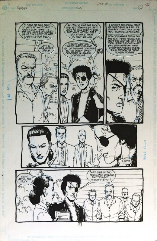 Preacher #45 page 2 par Steve Dillon - Œuvre originale