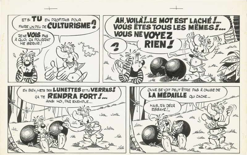 Henri Dufranne, Gotlib, Gai Luron, Une espèce de jungle en loufoquerie - Planche originale