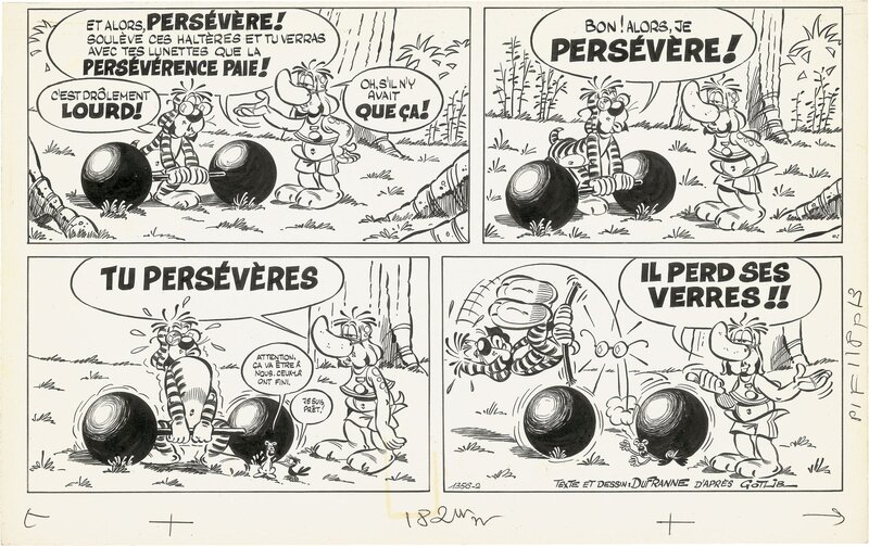 Henri Dufranne, Gai Luron Une espèce de jungle en loufoquerie - Planche originale