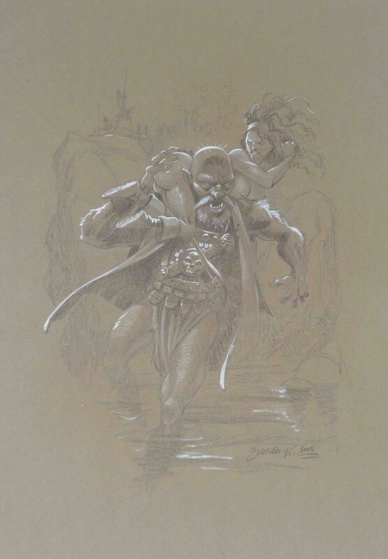 Barbarian par Ken Broeders - Illustration originale