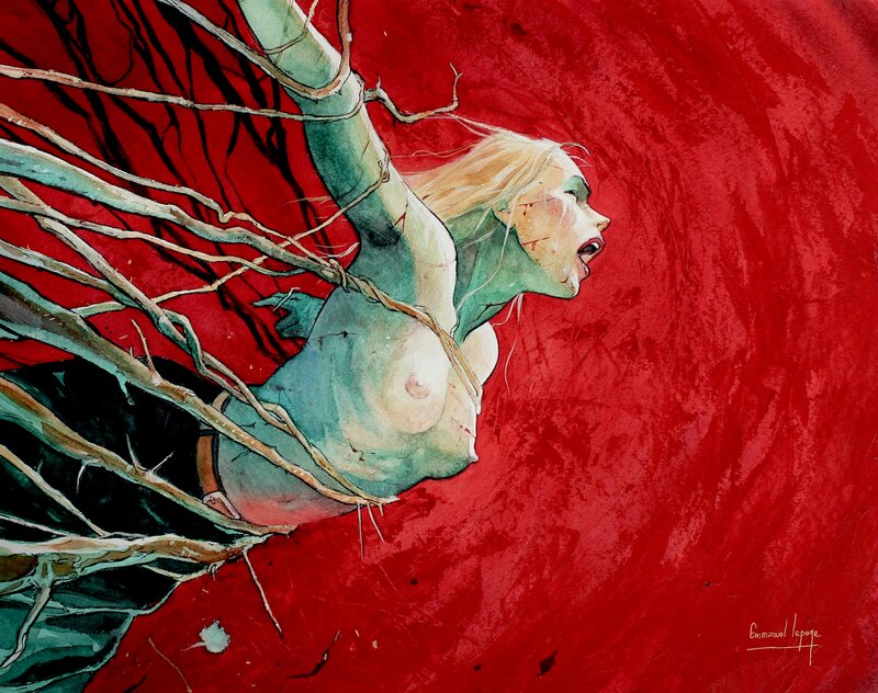 Emmanuel Lepage, La Terre sans mal - Eliane - Original Illustration