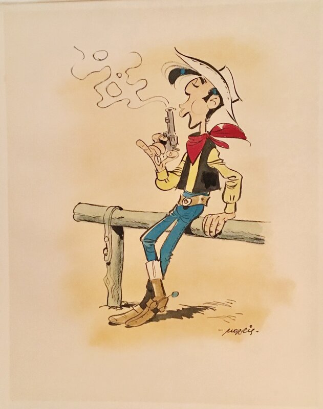 Lucky Luke par Morris - Illustration originale