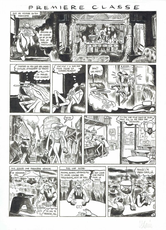 2008 - Gus : Ernest par Christophe Blain - Planche originale