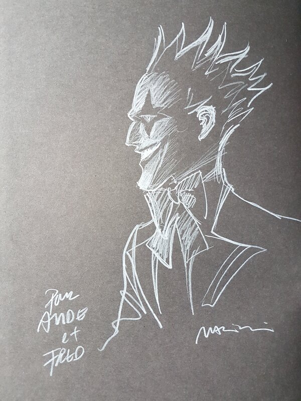 Dédicace de Marini dans Batman : The Dark Prince Charming tome 1 - Sketch