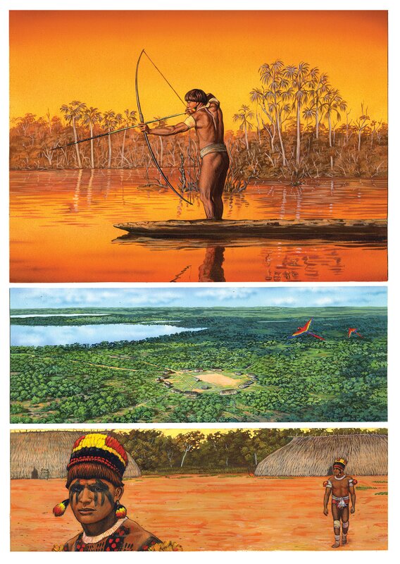 Xingu PAGE 1 DE 5 par Sergio Macedo - Planche originale