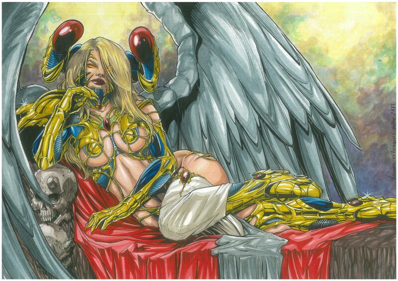 Angelus by Lucas Marqués - Original Illustration