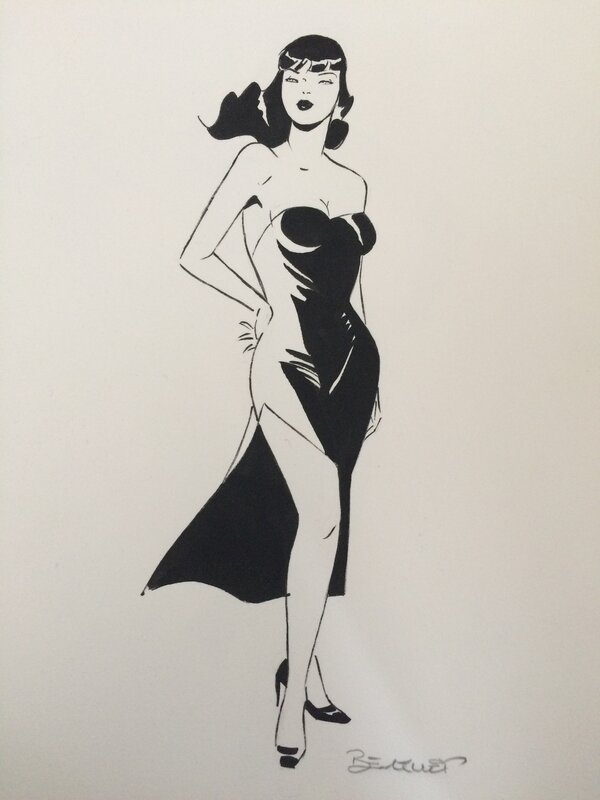 Pin up par Philippe Berthet - Illustration originale