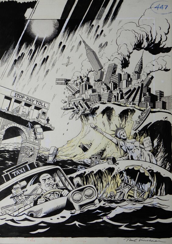 En Attendant L’Apocalypse – (New York Times illustration et 4 de Couv ) – Paul kirchner - Couverture originale