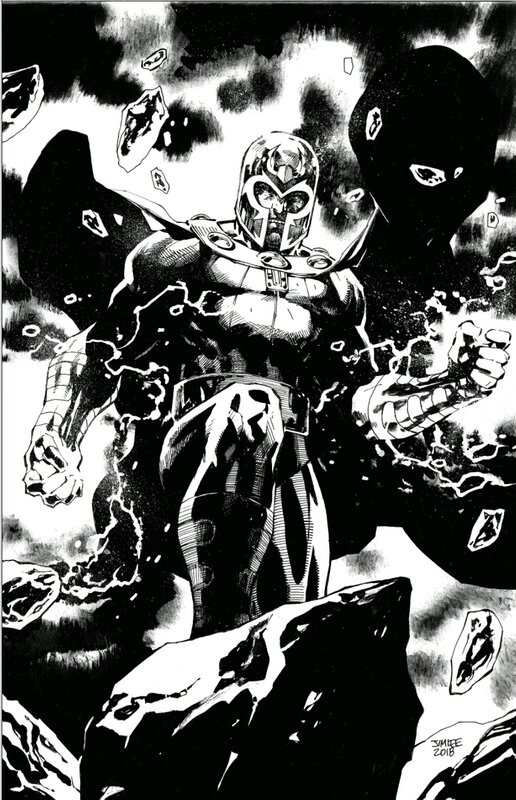 The greatest Xmen villian Magneto by Jim Lee - Sketch