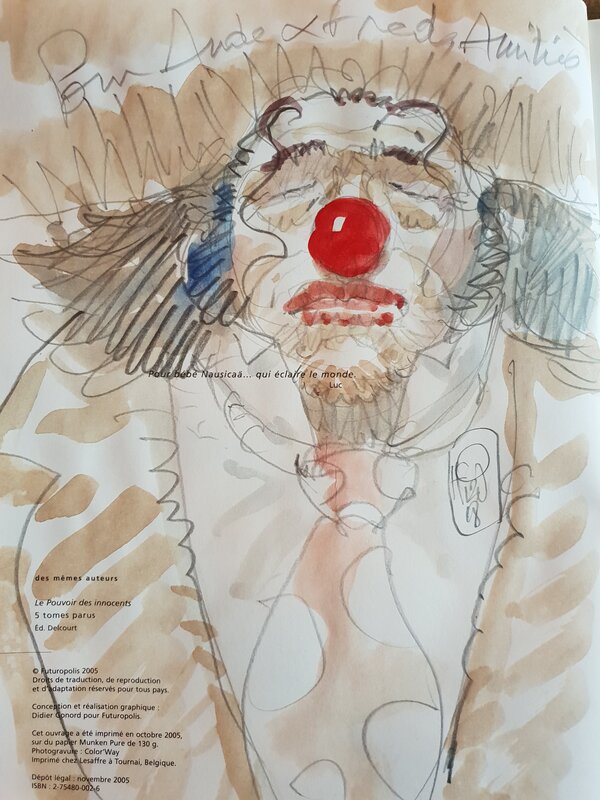 Dédicace de Hirn dans le sourire du clown tome 1 - Sketch