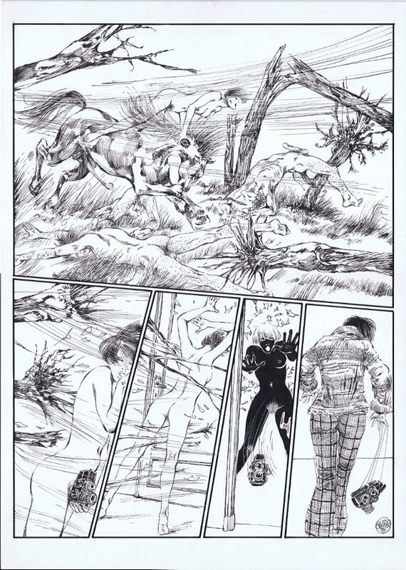 Valentina and the Magic Lantern by Guido Crepax Illustration