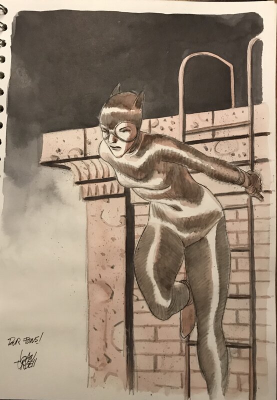 Joan Urgell Catwoman - Original Illustration