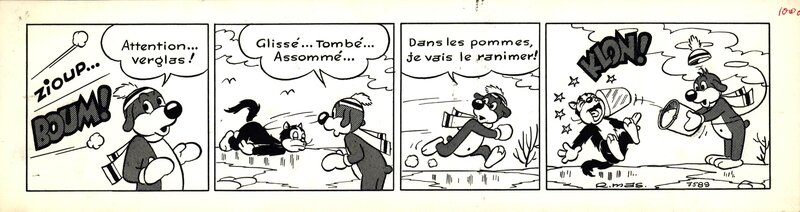 Mas R. : Pif le chien, strip n° 7589 - Planche originale