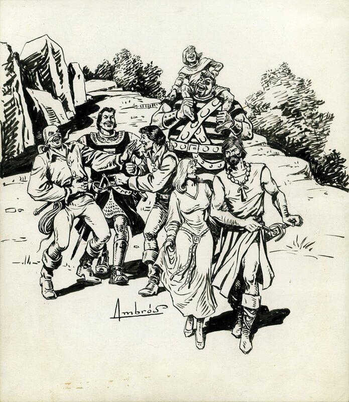 Ambros, Ambrós - Tribute to Víctor de la Fuente (1986) - Original Illustration